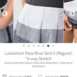 lululemon athletica Pace Rival Skirt